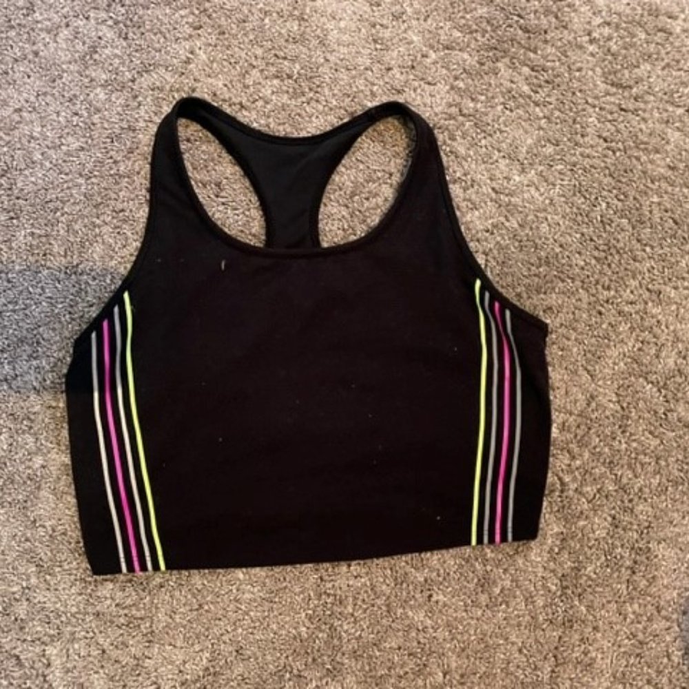 Black and stripped crop top
